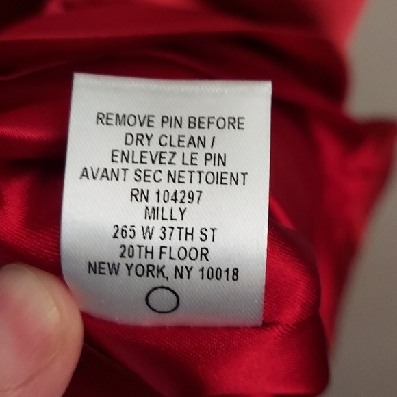 NWT MILLY 2 Ruby Red Sweetheart Silk Dress - Picture 14 of 16